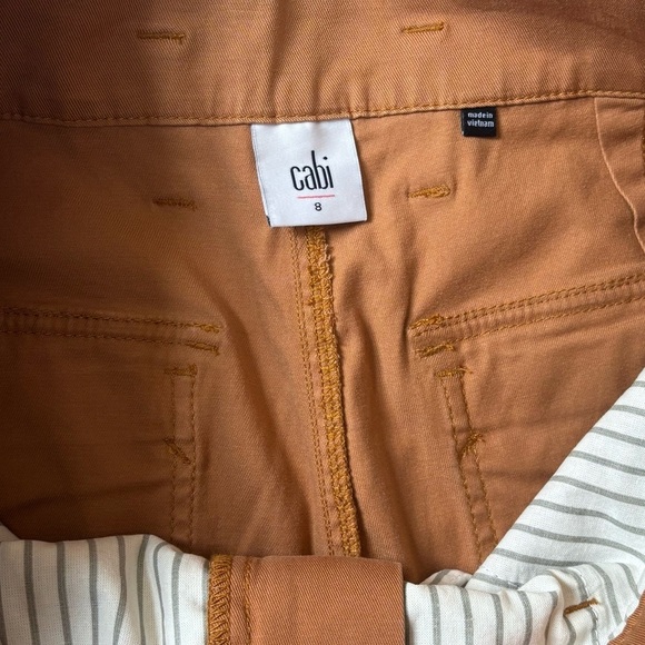 Cabi Paper Bag Cargo Pants Women’s Size 8 Rust Burnt Orange Cuffed Style #6045 - Picture 6 of 9